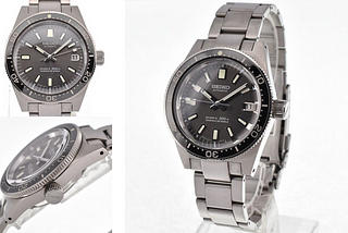 The visual displays a Seiko SLA017 available for purchase on eBay.