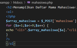 TUTORIAL MEMBUAT ARRAY DENGAN PHP