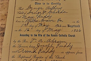 The Record of Catholic Baptism