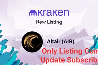 Altair (AIR) Trading Starts February 8 – Deposit Now