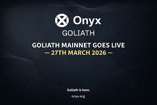 Goliath Mainnet Launch: Why This Changes Everything