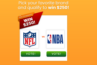 (Latest) Vote ANd WIN $250! NFL vs. NBA (Usa Only)