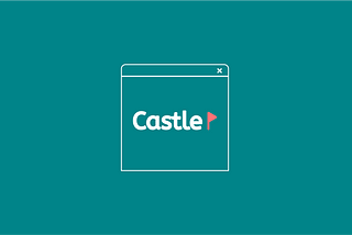 Logo Castle com uma pequena bandeira associando à um castelo.