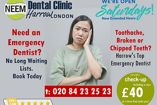 Emergency Dentist Near Me | Harrow | Wembley |020 8423 2523