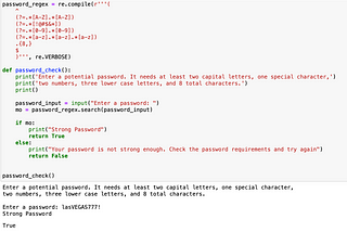 Regular Expressions Password Checker