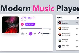 Build a Modern Music Player in React JS and Tailwind CSS