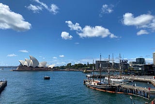 View of Sydney Harbour and Sydney Opera House
