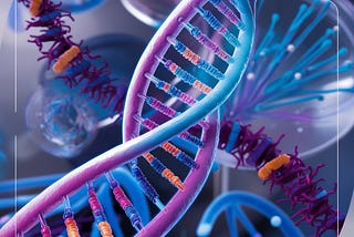 Graphic of a genetic helix molocule