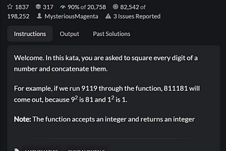 Codewars: Square every digits (7kyu Problem)
