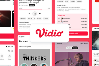 Vidio Design Challenge — Live Concert & Podcast Apps