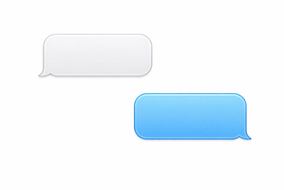 Two empty conversation bubbles