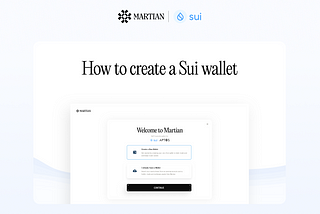 How to create a SUI wallet using Martian wallet?