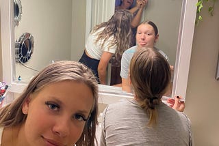 Photo of the author’s teen daughters.