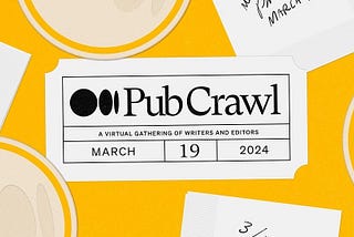 Pop Off news: Pub Crawl and Writing Prompt