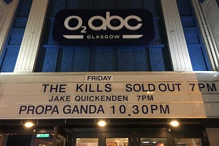 Review of The Kills concert, Glasgow 30th of September, 2016