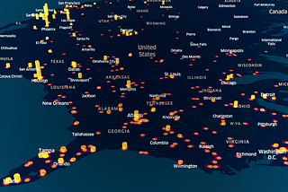 An interactive 3D map of police action(s) that have resulted in death.