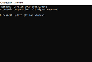 Update GIT in windows