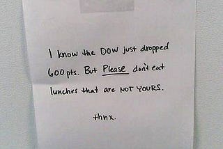 Who ate my lunch?- Workplace Etiquette