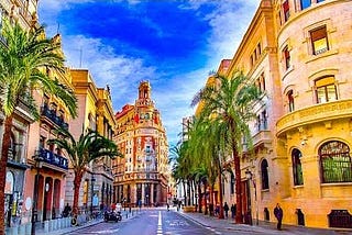 Valencia Espana street daytime