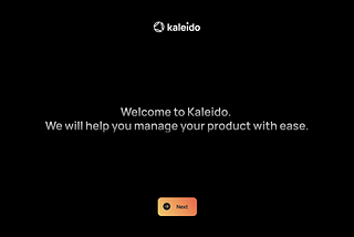 Product teardown for Kaleido’s onboarding