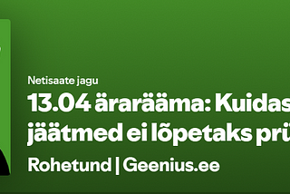 Kuidas teha nii, et jäätmed ei lõpetaks prügivannis?