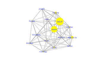 The network of the 15 most active Weibo beauty bloggers in 2020