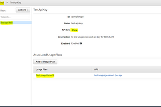 API Key and Usage Plan Integration with AWS API Gateway