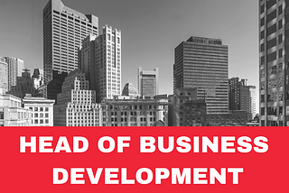 We’re Hiring a Head of Business Development in Boston