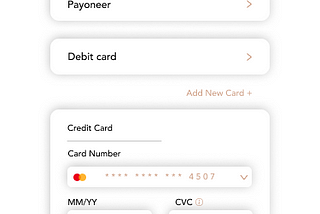 Exploration UI/UX user flow payment
