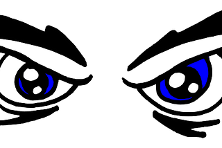 A graphic of eyes