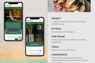 Redesign of an e-grocery and meal kit service: A case study