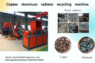 Large-scale radiator recycling machine