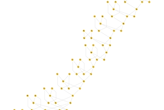 Graph that represents part of the adder diagram of the Advent Of Code 2024 day 24 part II puzzle, created with the hierarchical view in Neo4j Bloom.