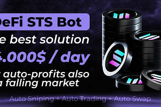The picture describes the functions of the bot and the trading profit it generates through its processes.