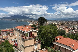 Photo of Mt. Vesuvius with Castellammare di Stabia surrounding it.