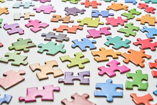 a huge number of colorful puzzles