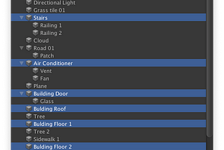 Grouping objects in Unity