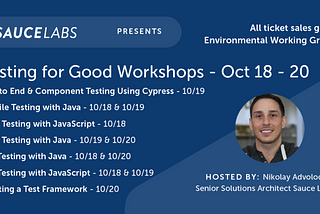 Testing for Goods Workshop — October 18th to 20th