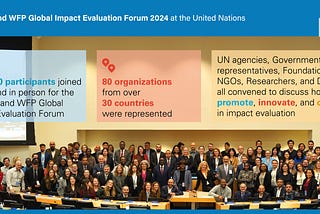 Promote, Innovate, Connect: reflections from the UNICEF and WFP Global Impact Evaluation Forum