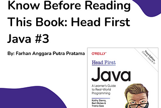 Things That I Didn’t Know Before Reading This Book: Head First Java #3