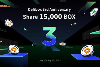 Defibox 3rd Anniversary Celebration, Share 15,000 BOX Rewards