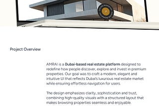 Amrai — Luxury Real Estate Website UX UI Design
