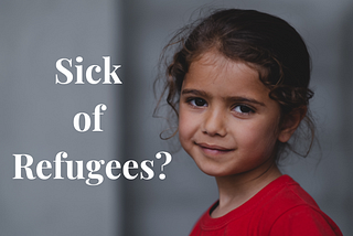sick of refugees in front of a Syrian refugee child