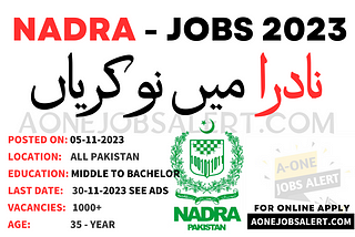 Jobs Advertisement in National Database and Registration Authority — WalkInerview Jobs