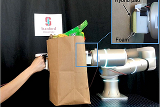 Adaptive robot combined with hybrid electrostatic and gecko-inspired gripping pads to manipulate…