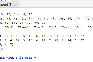 Comprehension in Python in very short notes.