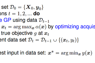 Bayesian Optimization: A quick note
