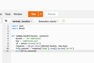 Process S3 Located CSV files in Lambda