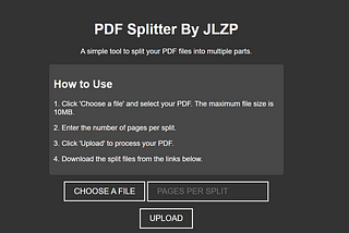 Building My First Web Service: Splitting PDFs