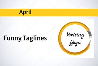 Bent pencil with words “Writing Yoga” — Funny taglines for April